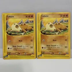 (2 Cards) Cubone 103/165 Expedition Base Set Regular Common Pokemon TCG - Image 1