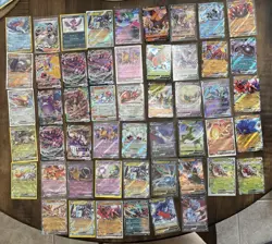 51 Card Pokemon Ex V Vmax Card Lot - Image 1