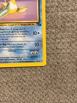Pokemon TCG Fossil Lapras Card 25/62 Non-Holo, Unlimited Rare, Vintage NM / LP - Image 2