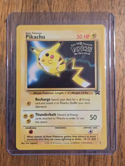 Pikachu 4 WB The First Movie Black Star Promo Pokemon Card - NM/LP - Image 1