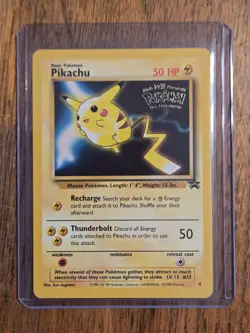 Pikachu 4 WB The First Movie Black Star Promo Pokemon Card - NM/LP - Image 3