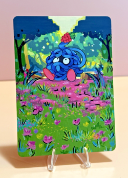 Custom One Of A Kind Hand Painted Altered Tangela Pokemon Card - Image 1