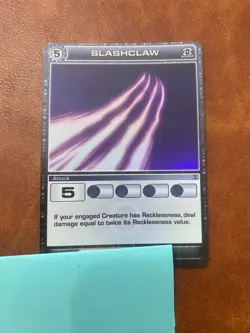 Chaotic TCG Card Slashclaw Silent Sands Super Rare Attack First Edition - Image 1