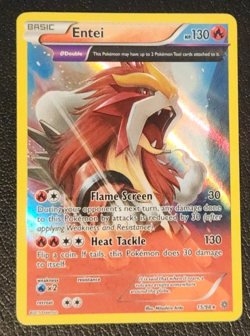 Entei Full Art Holo Rare Card ( XY Ancient Origins Pokemon TCG LP #15/98 ) - Image 1