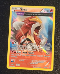 Entei Full Art Holo Rare Card ( XY Ancient Origins Pokemon TCG LP #15/98 ) - Image 2