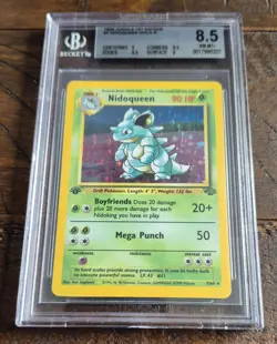 1999 Jungle 1st Edition 7 Nidoqueen Holo R BGS 8.5 Graded Pokemon Cards - Image 1