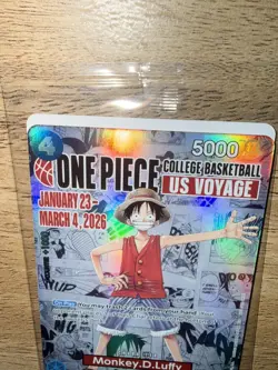 🔥🏀One Piece Monkey.D.Luffy US College Basketball Promo Card *SEALED*🔥🏀 - Image 2