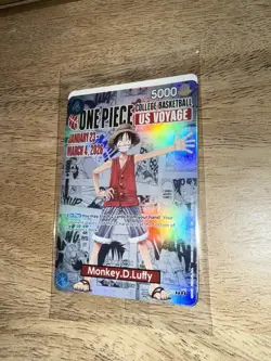 🔥🏀One Piece Monkey.D.Luffy US College Basketball Promo Card *SEALED*🔥🏀 - Image 3