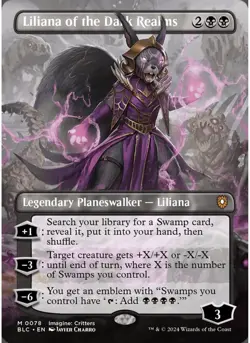 Liliana of the Dark Realms (Borderless) 78 MTG NM - Commander: Bloomburrow - Image 1