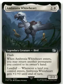 Ambrosia Whiteheart (Extended Art) #424 MTG Final Fantasy FIN NM X1 - Image 1