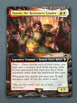 Banon, the Returners Leader MTG Final Fantasy Commander Hand Painted Altered Art - Image 1