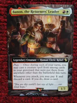 Banon, the Returners Leader MTG Final Fantasy Commander Hand Painted Altered Art - Image 2