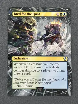 Bred for the Hunt MTG Final Fantasy Commander Hand Painted Altered Art Jeckho - Image 1
