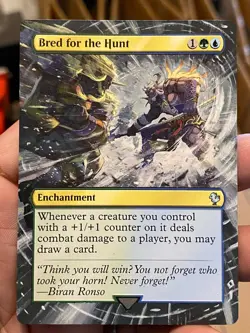 Bred for the Hunt MTG Final Fantasy Commander Hand Painted Altered Art Jeckho - Image 2