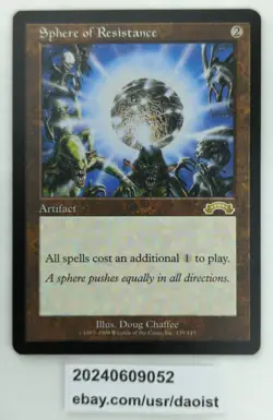MTG Sphere of Resistance Exodus Rare Magic The Gathering LP - Image 1