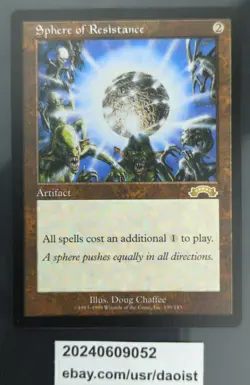 MTG Sphere of Resistance Exodus Rare Magic The Gathering LP - Image 4