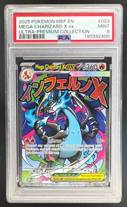 140342400 Mega Charizard X ex 2025 Pokemon Black Star Promos #023 PSA 9 - Image 1