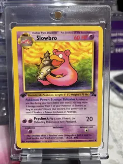 SLOWBRO 43/62 Non Holo 1st Edition Fossil Set Vintage WoTC Pokemon TCG - Image 1