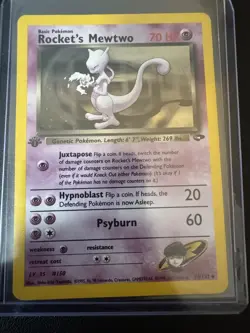 Rocket's Mewtwo 14/132 Gym Challenge Holo Ultra Rare Pokemon TCG Nintendo WOTC - Image 1