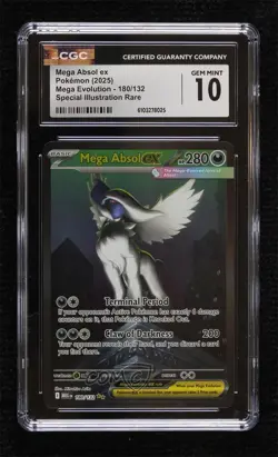 Mega Absol ex Special Illustration Rare Pokemon Evolution MEG CGC 10 Gem Mint - Image 1