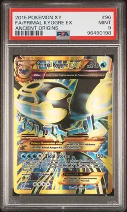 Pokemon Primal Kyogre Ex 2015 XY Ancient Origins #96 FA PSA 9 - Image 1