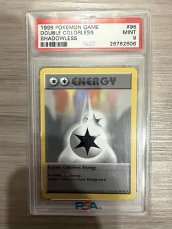 1999 Pokemon Shadowless Double Colorless Energy PSA 9 Mint #96 - Image 1