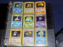 Pokemon VINTAGE binder Collection 270 with Holos + 1st editions + promos stamped - Image 1