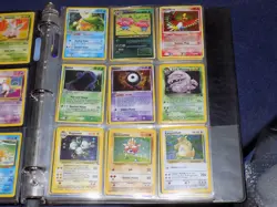 Pokemon VINTAGE binder Collection 270 with Holos + 1st editions + promos stamped - Image 2