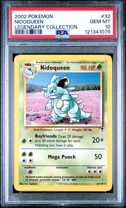 2002 Pokemon Legendary Collection #32 Nidoqueen PSA 10 GEM MINT NEWLY GRADED! - Image 1