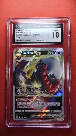 2022 Pokemon Astral Radiance Darkrai VSTAR Holo #099 CGC 10 GEM MINT - Image 1