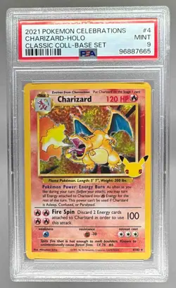 7665 Charizard 2021 Pokemon Sword & Shield Celebrations Classic #4 PSA 9 - Image 1