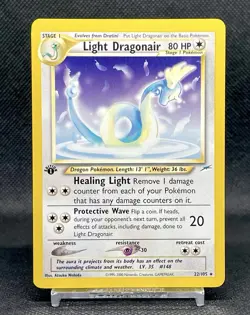 2002 POKEMON NEO DESTINY 1ST EDITION #22/105 LIGHT DRAGONAIR NM -High GradeU - Image 1
