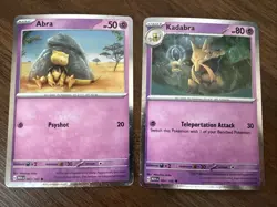 Pokemon Abra 063/165 Kadabra 064/165 Cosmos Holo Promo Set S&V 151 - Image 1