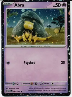 **HD COSMOS HOLO*** Abra MEW 063/165 - Pokemon 151 Promo - Image 1