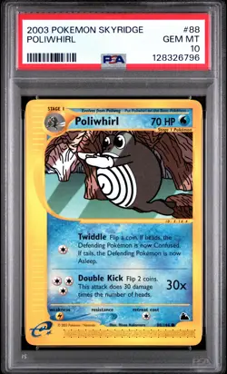 2003 POKEMON SKYRIDGE #88 POLIWHIRL PSA 10 - Image 1