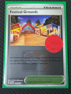 Festival Grounds Play Pokemon League Promo Stamp + 5 Prize Pack Series 8 Holos - Image 3