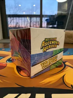 Pokemon TCG: Ascended Heroes Tech Sticker Collection Display Case Factory Sealed - Image 1