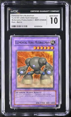 CGC 10 Yugioh! Elemental HERO Mudballman MDP2-EN002K Redemption *034 - Image 1