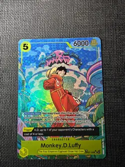 One Piece Monkey D. Luffy OP07-109 Treasure Rare TR TCG Near Mint - Image 1