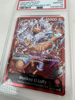 One Piece Monkey D Luffy ST21-001 Learn Together Deck Set- PSA 10 English - Image 1