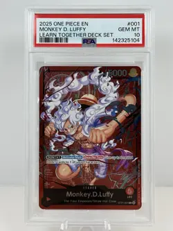 One Piece Monkey D Luffy ST21-001 Learn Together Deck Set- PSA 10 English - Image 2