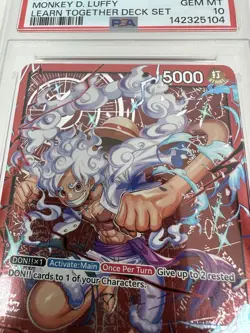 One Piece Monkey D Luffy ST21-001 Learn Together Deck Set- PSA 10 English - Image 4