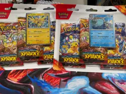2 Surging Sparks Checklane Blisters w/ 3 Booster Packs + 1 Promo Card ea. - Image 1