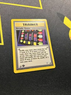 1ST EDITION Arcade Game 83/111 LP -Vintage Rare Pokemon Card- Neo Genesis (7q) - Image 5