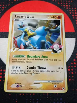 Lucario GL 8/111 Rising Rivals Holo Pokemon TCG Card -L3 - Image 1