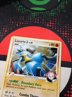 Lucario GL 8/111 Rising Rivals Holo Pokemon TCG Card -L3 - Image 2