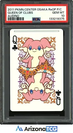 Pokemon 2011 Audino Queen Of Clubs Pokemon Center Osaka ReOP Playing Card PSA 10 - Image 1