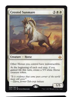 MTG 1x Crested Sunmare Hour of Devastation Modern Magic the Gathering Card x1 NM - Image 1