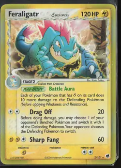 Feraligatr (Delta Species) Holo Rare Dragon Frontiers 2/101 HP Pokemon Card - Image 1