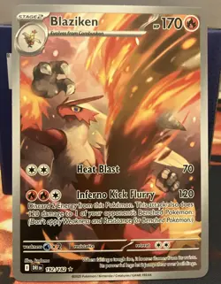Blaziken 192/182 Pokemon Destined Rivals Illustration Rare IR TCG Card NM - Image 1